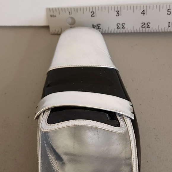 Dolce & Gabbana Metallic Silver & Black Patent Leather Shoes, size 39.5 Euro - Picture 6 of 12